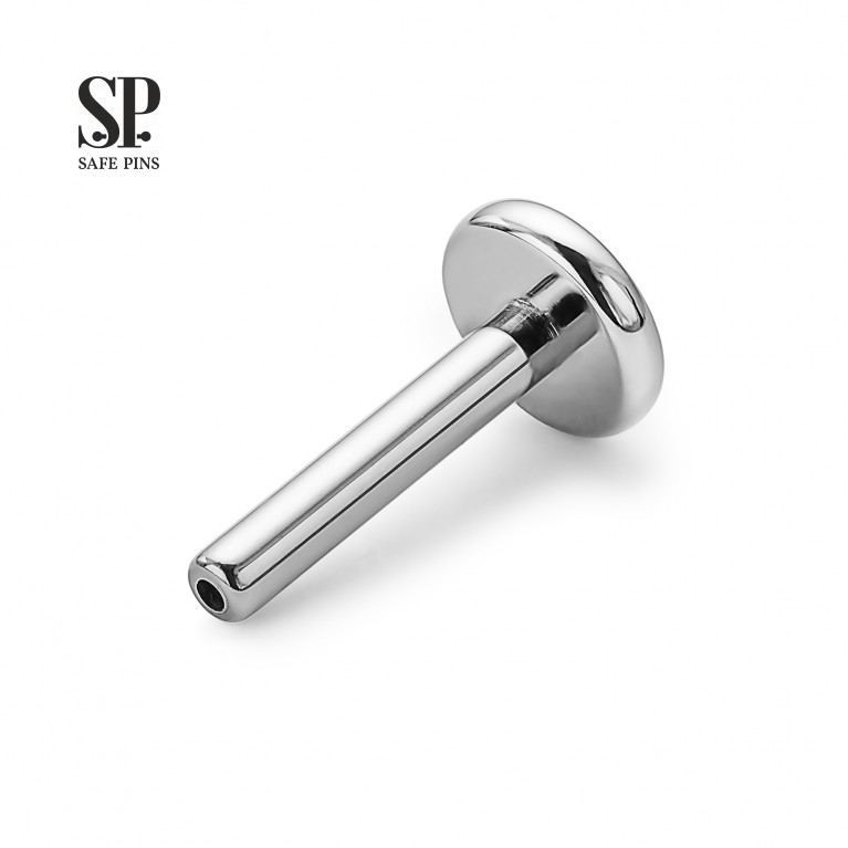 Threadless Labret without ball (disc 4 mm)