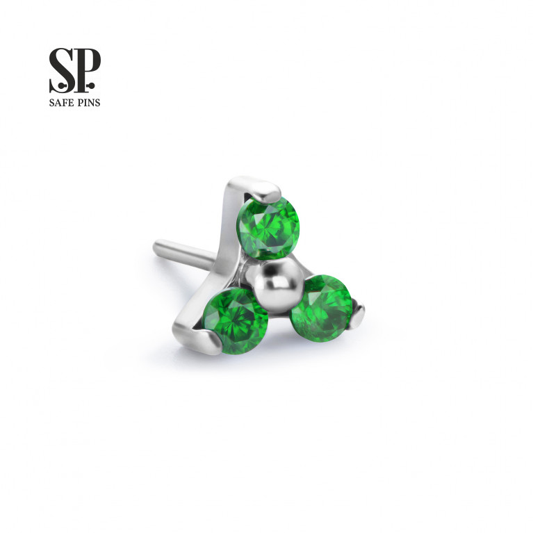 Trinity top (Threadless) with CZ crystals