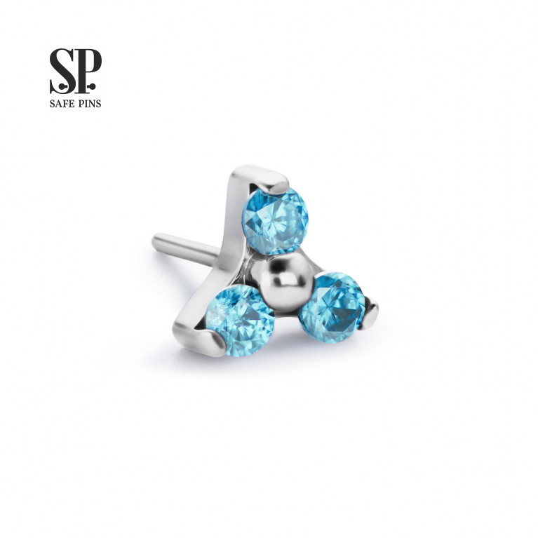 Trinity top (Threadless) with CZ crystals