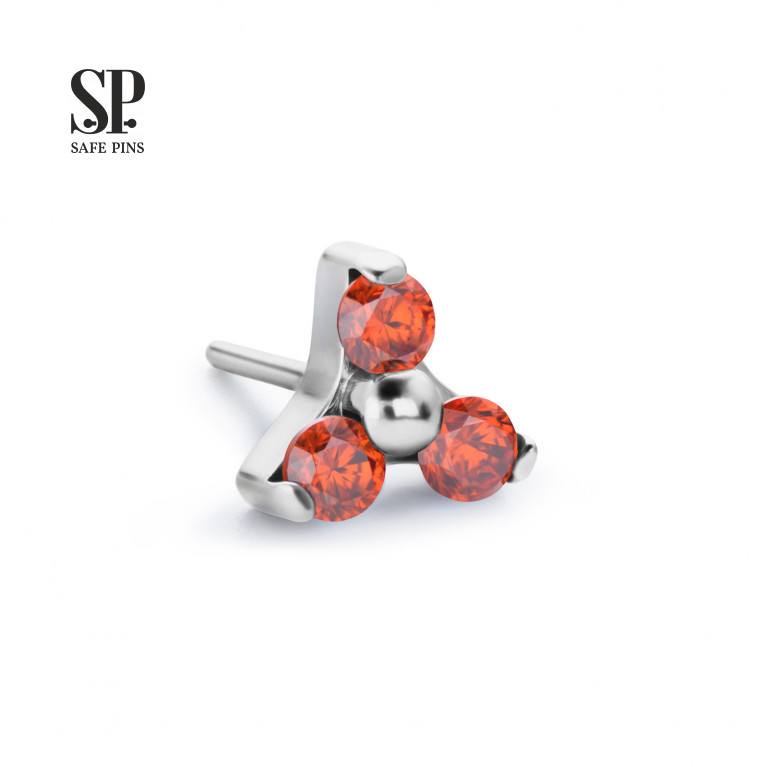 Trinity top (Threadless) with CZ crystals