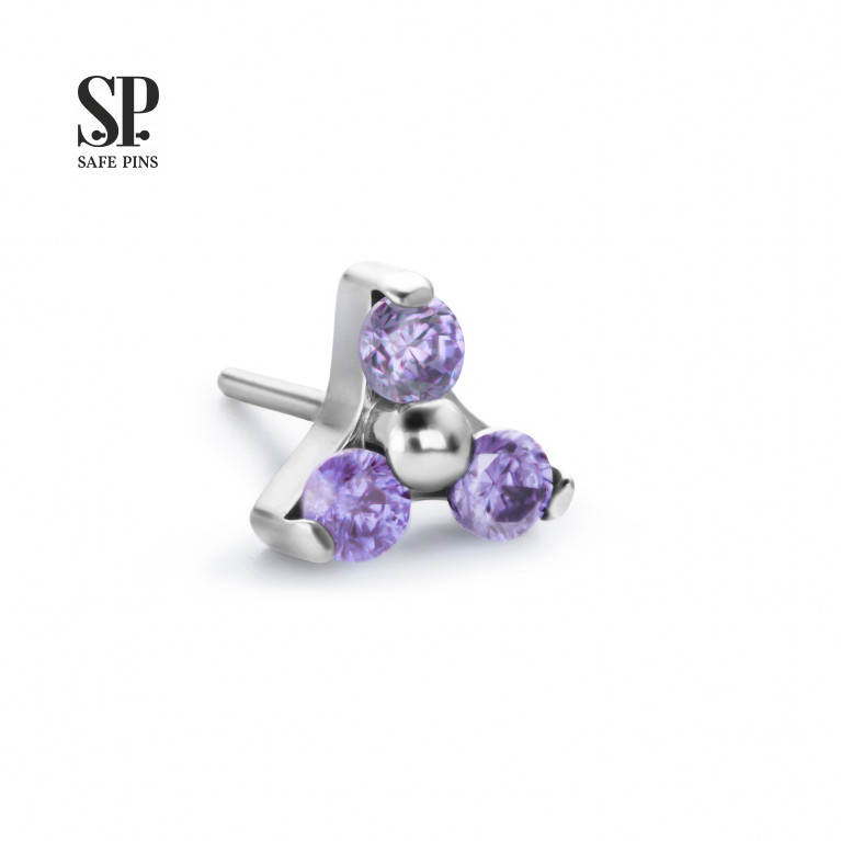 Trinity top (Threadless) with CZ crystals