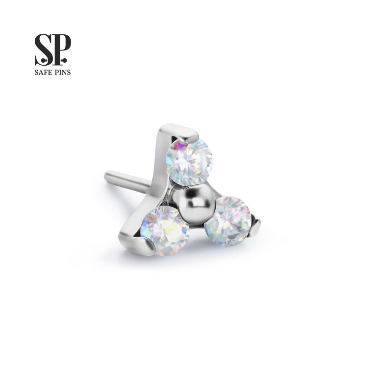 Trinity top (Threadless) with CZ crystals