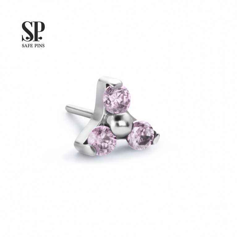 Trinity top (Threadless) with CZ crystals