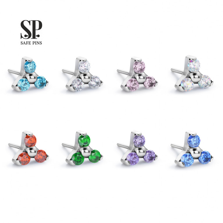 Trinity top (Threadless) with CZ crystals