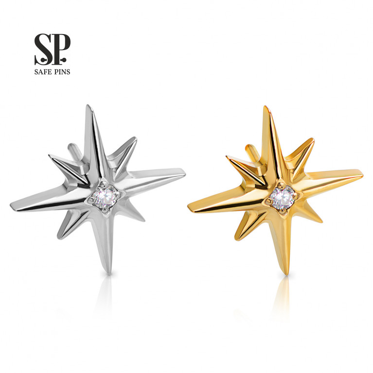 North Star top (Threadless) with Clear CZ