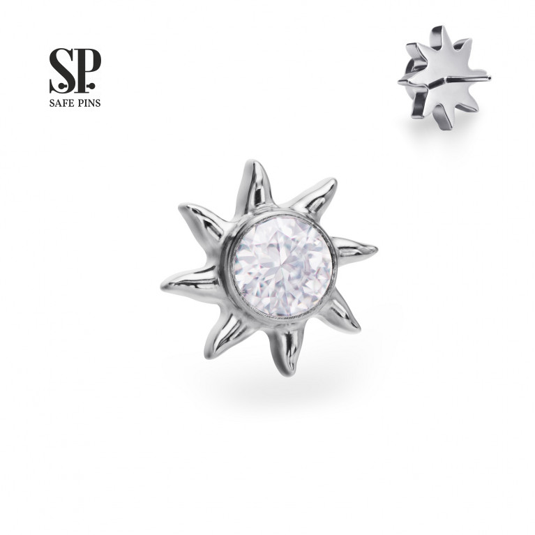 Solar top (Threadless) with CZ