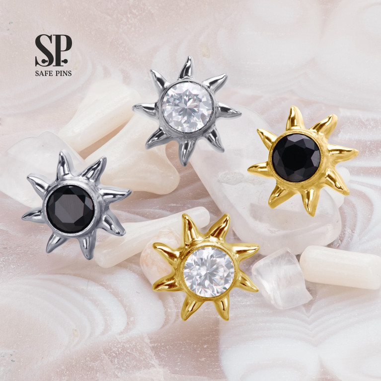 Solar top (Threadless) with CZ