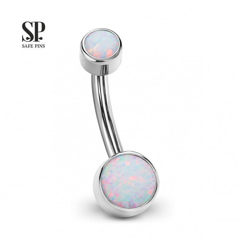 Internal double banana with Opal disc 4/6 mm 