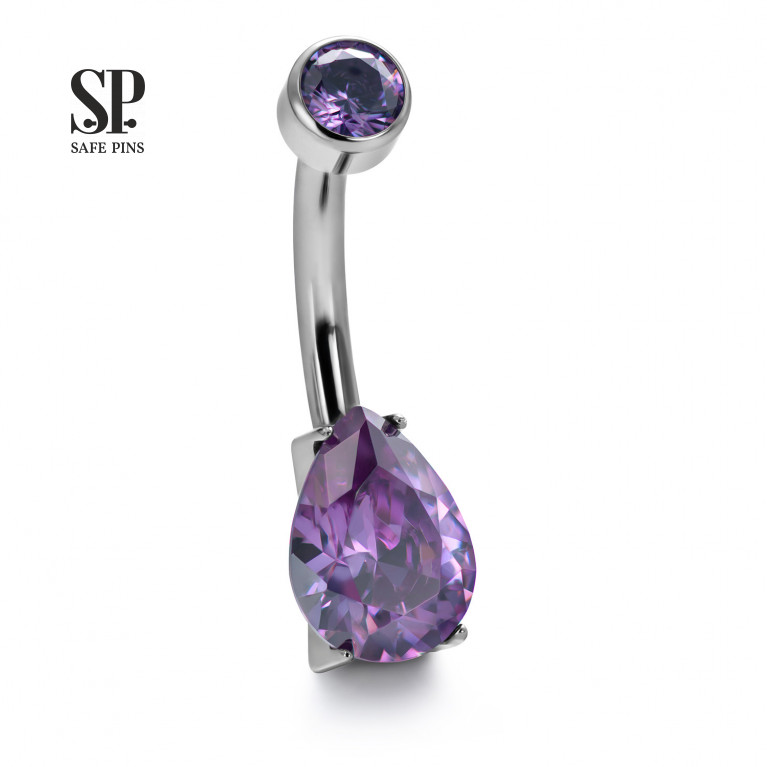 Internal double banana Drop with CZ