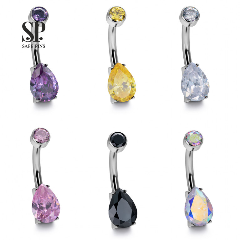 Internal double banana Drop with CZ