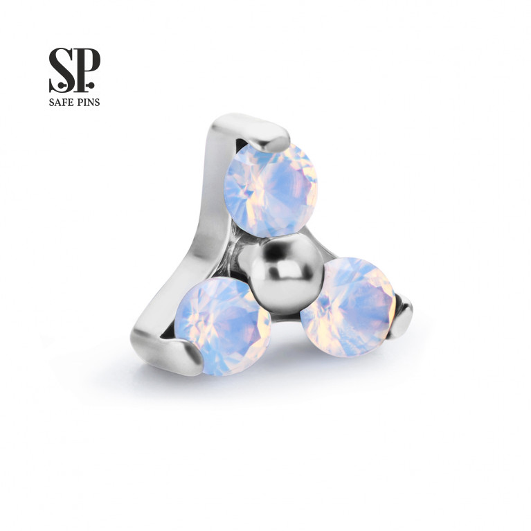Trinity top with White opal CZ
