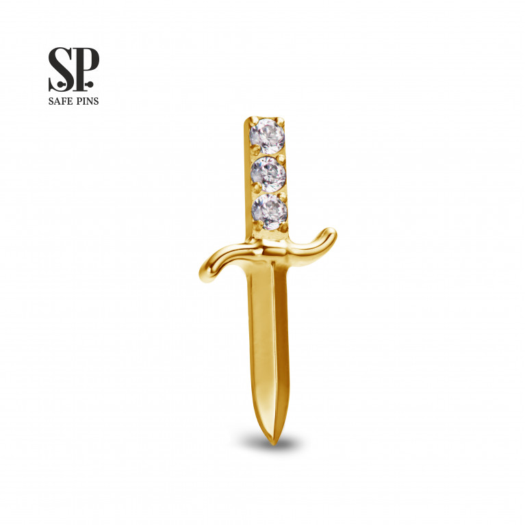 Internal Dagger Top with Clear CZ