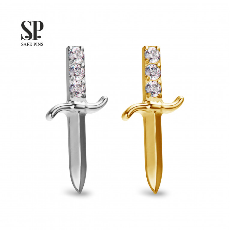 Internal Dagger Top with Clear CZ