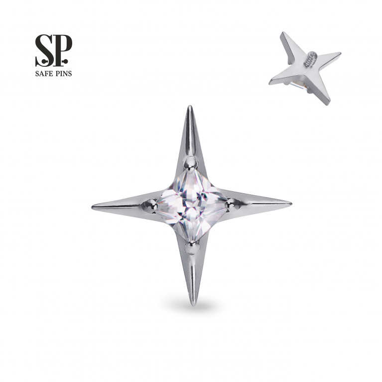 Star top with Clear CZ