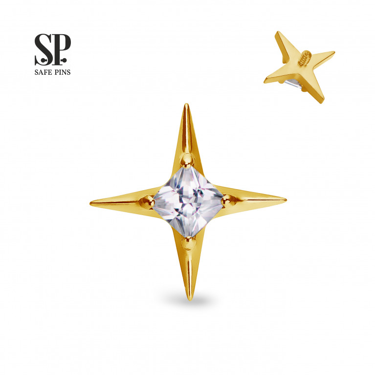 Star top with Clear CZ