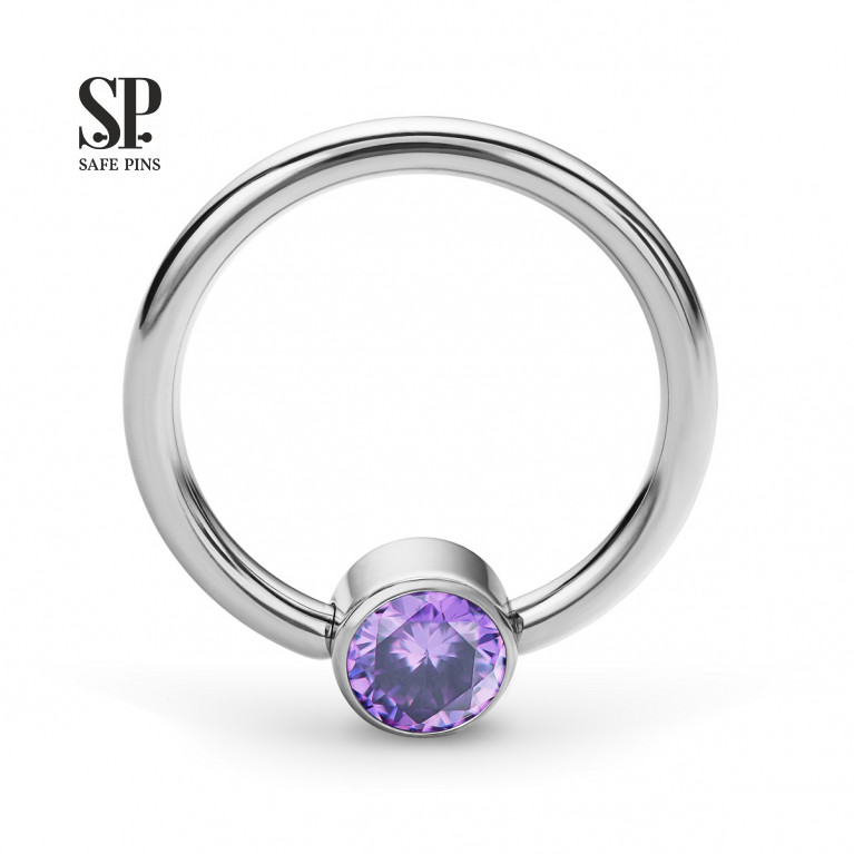 BCR ring with crystal CZ disc