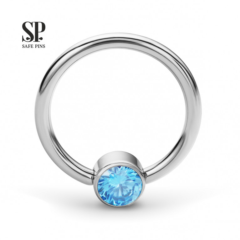 BCR ring with crystal CZ disc