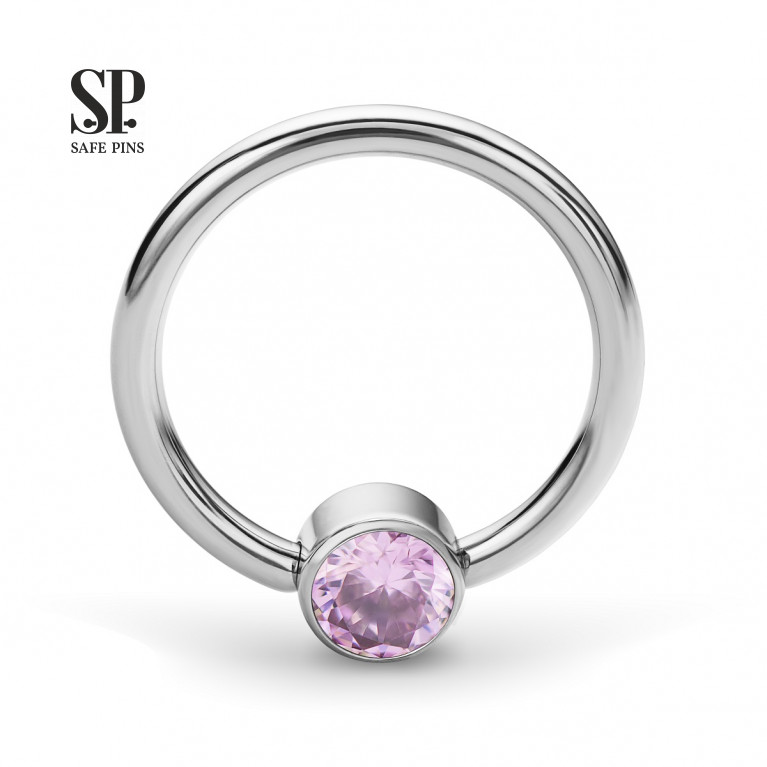 BCR ring with crystal CZ disc