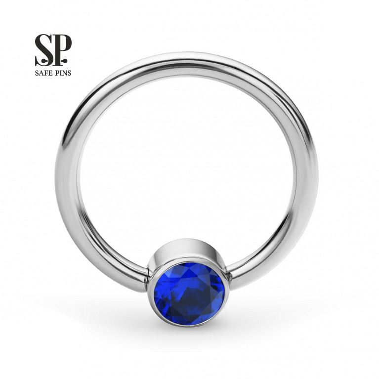 BCR ring with crystal CZ disc