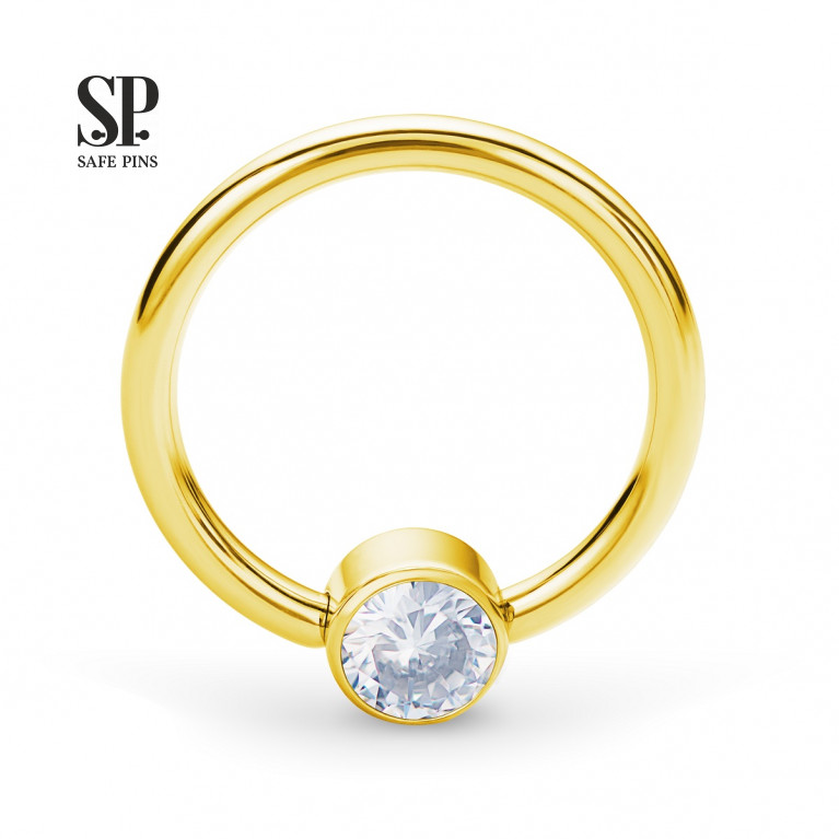 BCR ring with crystal CZ disc