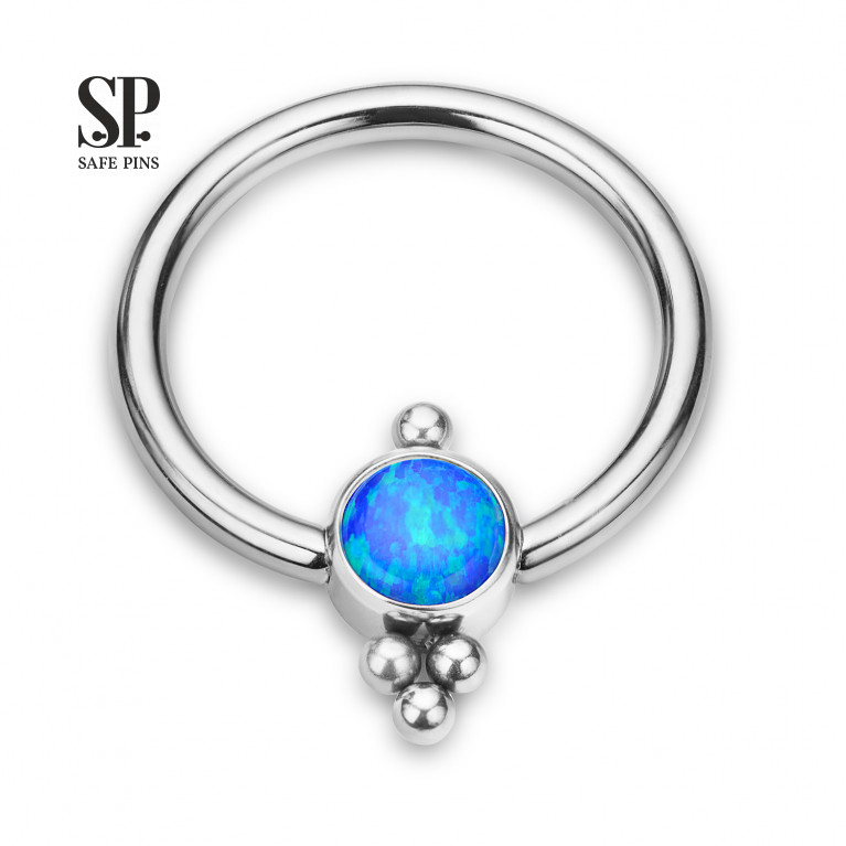 BCR ring with Opal disc and bubbles