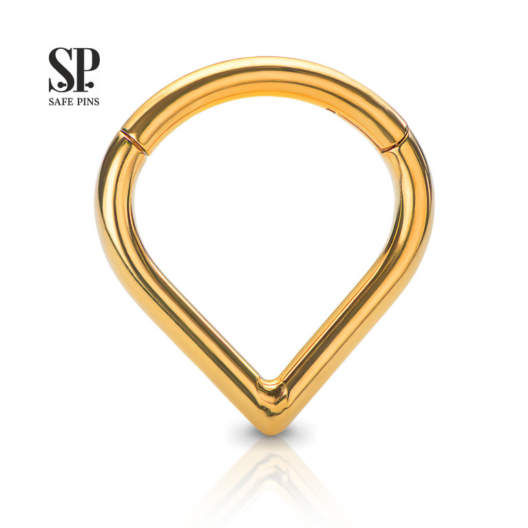 Hinged Segment Сlicker Drop (Gold PVD)