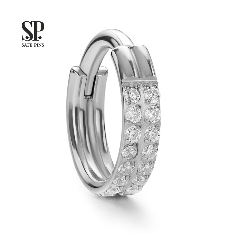 Hinged Segment Сlicker 2 layers with Clear CZ