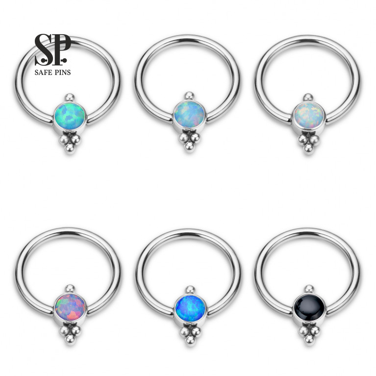 BCR ring with Opal disc and bubbles