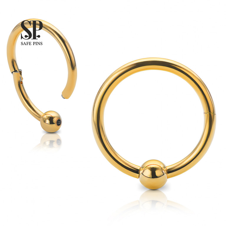 Hinged Segment Сlicker Ball (Gold PVD)