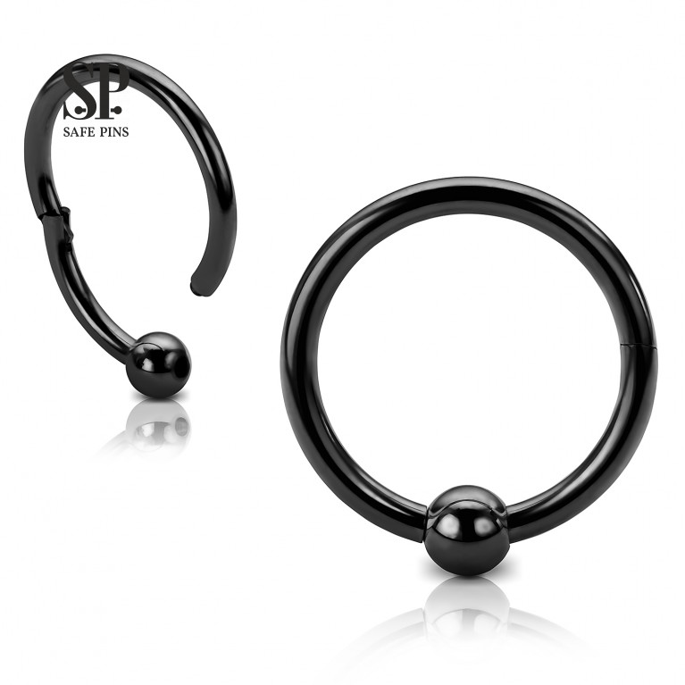 Hinged Segment Сlicker Ball (Black PVD)