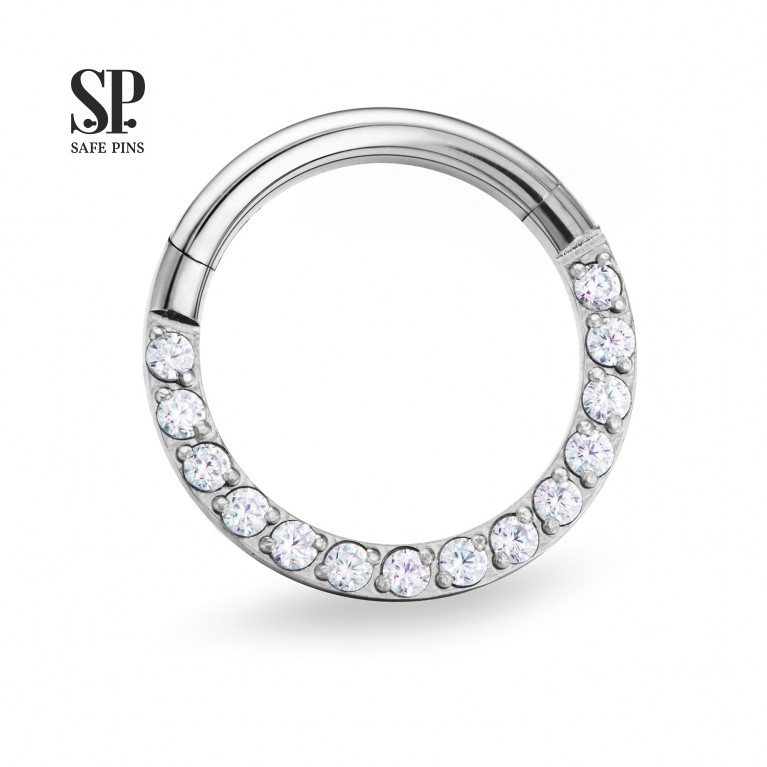 Hinged Segment Сlicker with Clear CZ