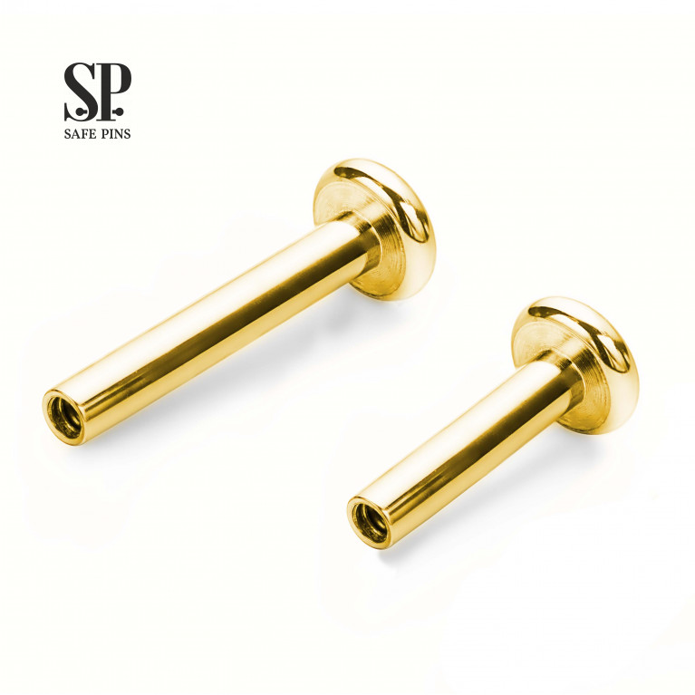 Internal Labret without ball Gold PVD