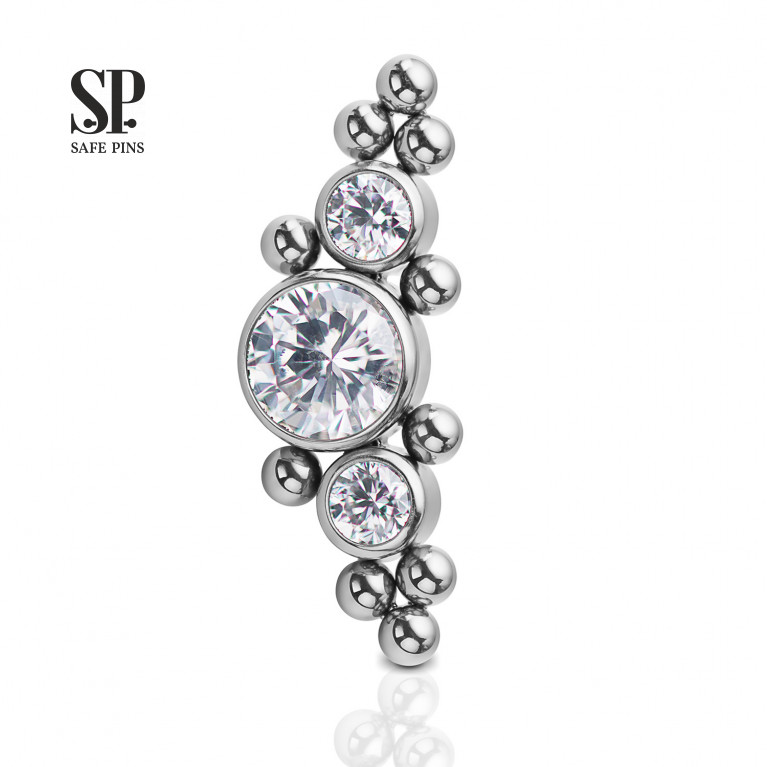 Cluster with Clear CZ and bubbles