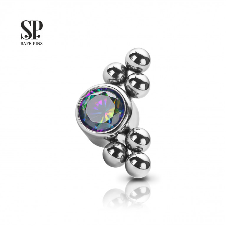 Crystal Disc 3 mm with double set bubbles