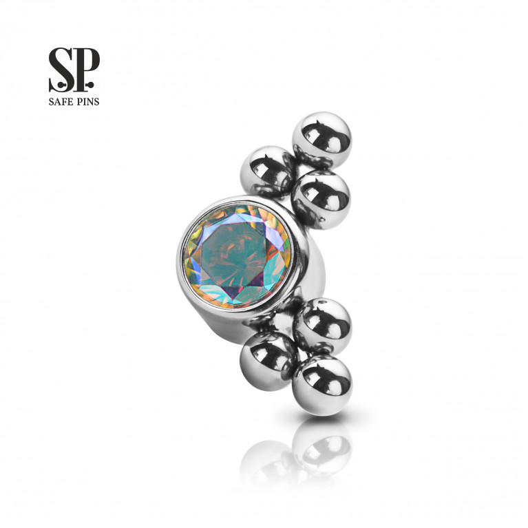 Crystal Disc 3 mm with double set bubbles