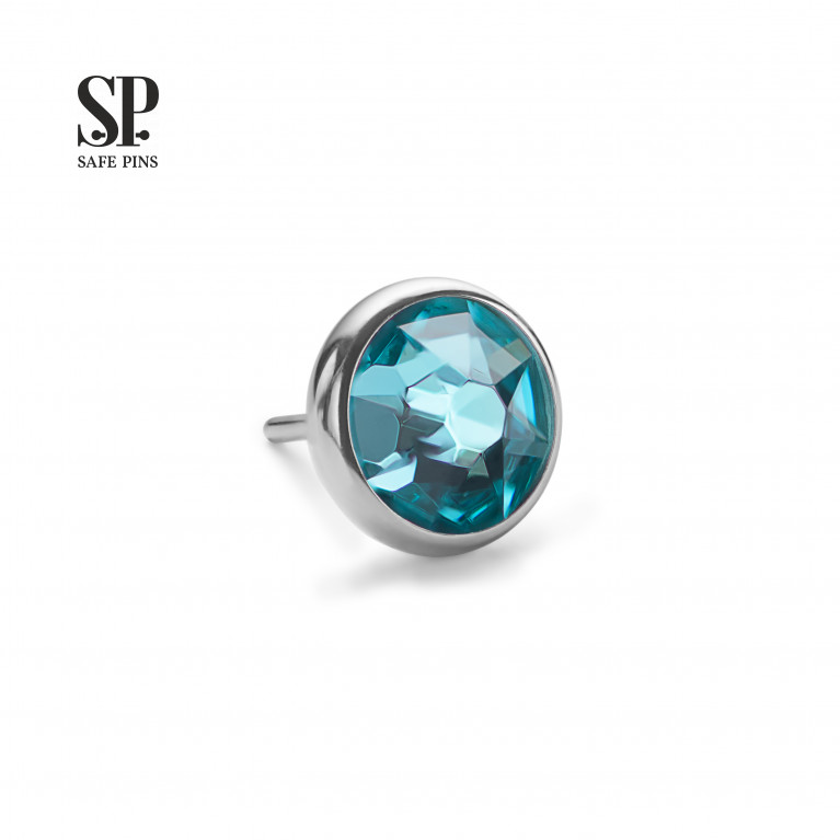 Flat Gem (Threadless) with crystals