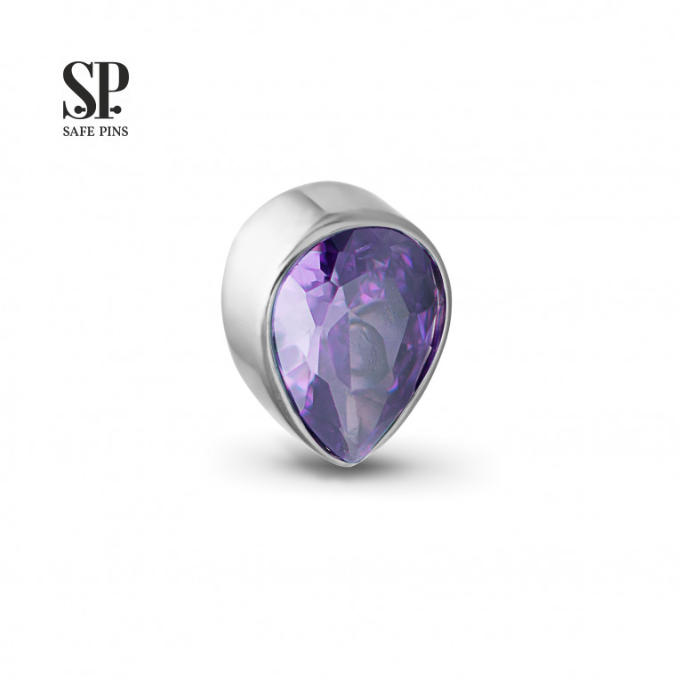 Drop top with CZ crystal (1.2 mm)