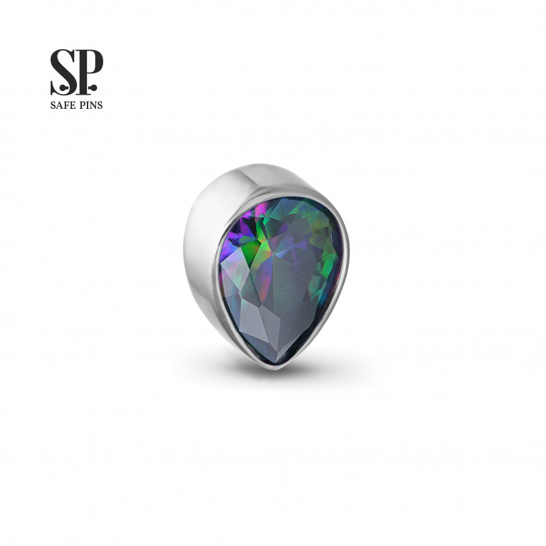 Drop top with CZ crystal (1.2 mm)