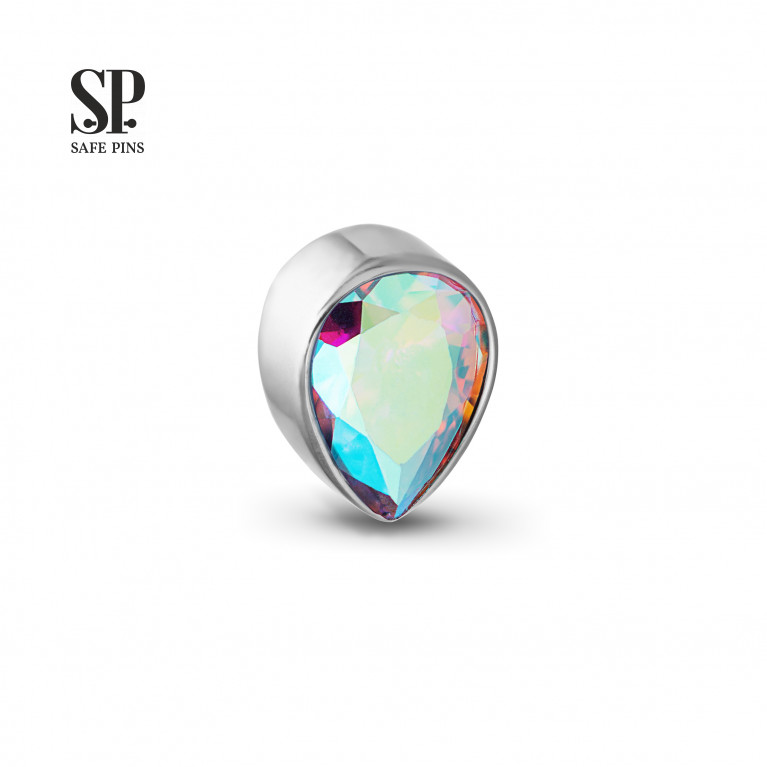 Drop top with CZ crystal (1.2 mm)