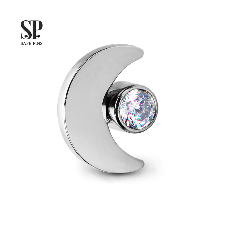 Internal Moon Top with Clear CZ