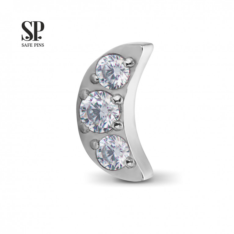 Moon top with Clear CZ