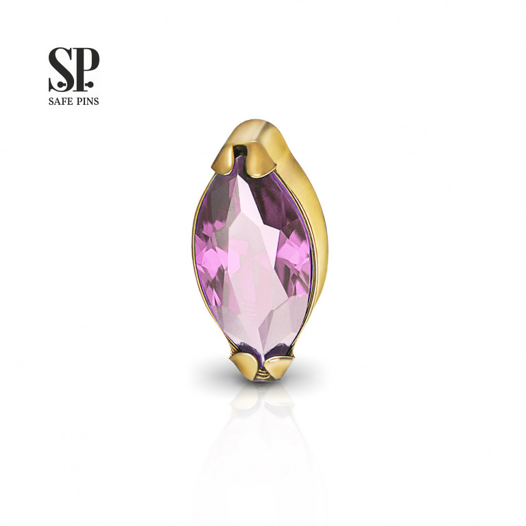 Single Marquise Mini top with CZ (Gold PVD)