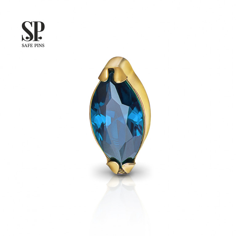 Single Marquise Mini top with CZ (Gold PVD)