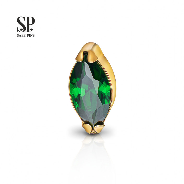 Single Marquise Mini top with CZ (Gold PVD)