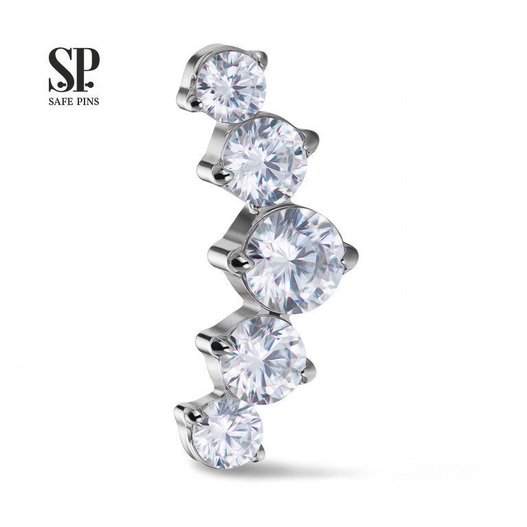 Prium Cluster with Clear CZ crystals