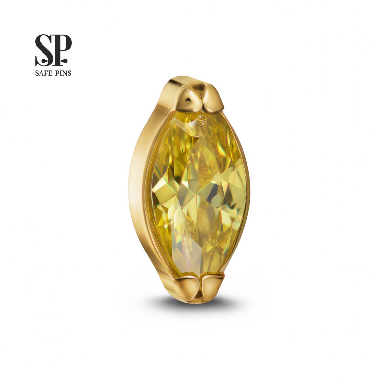 Single Marquise Mini top with CZ (Gold PVD)