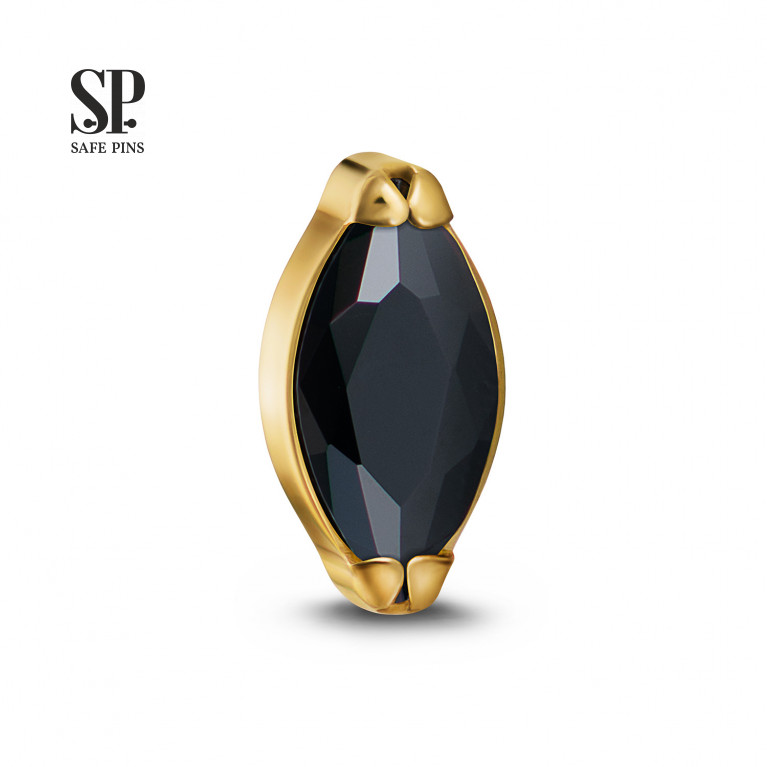 Single Marquise Mini top with CZ (Gold PVD)