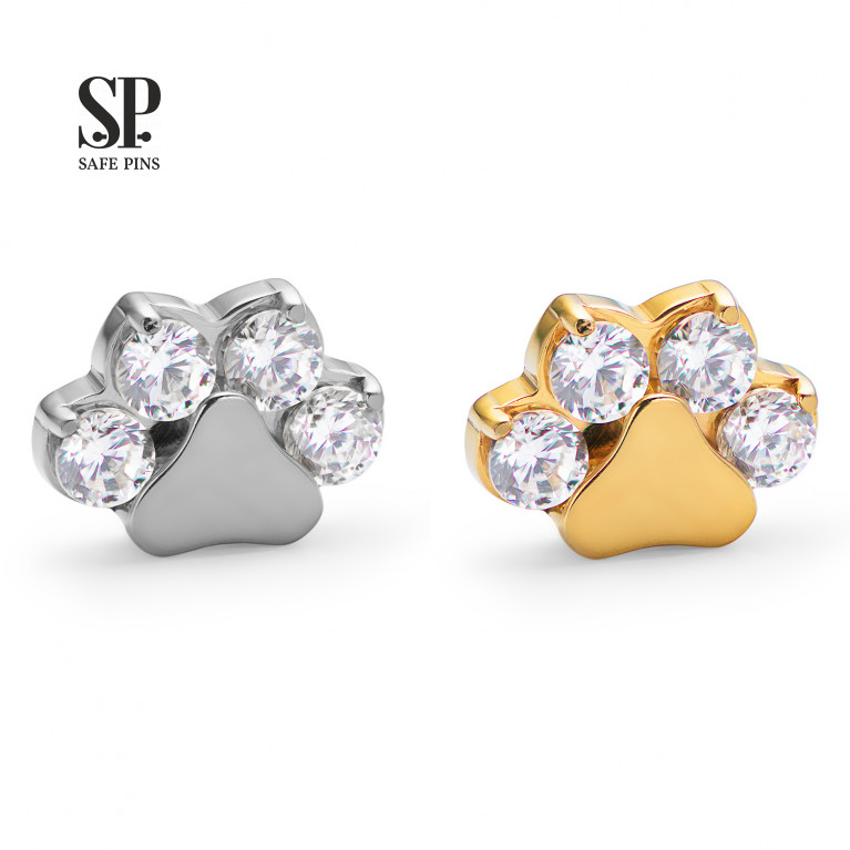 Internal Paw Top with Clear CZ