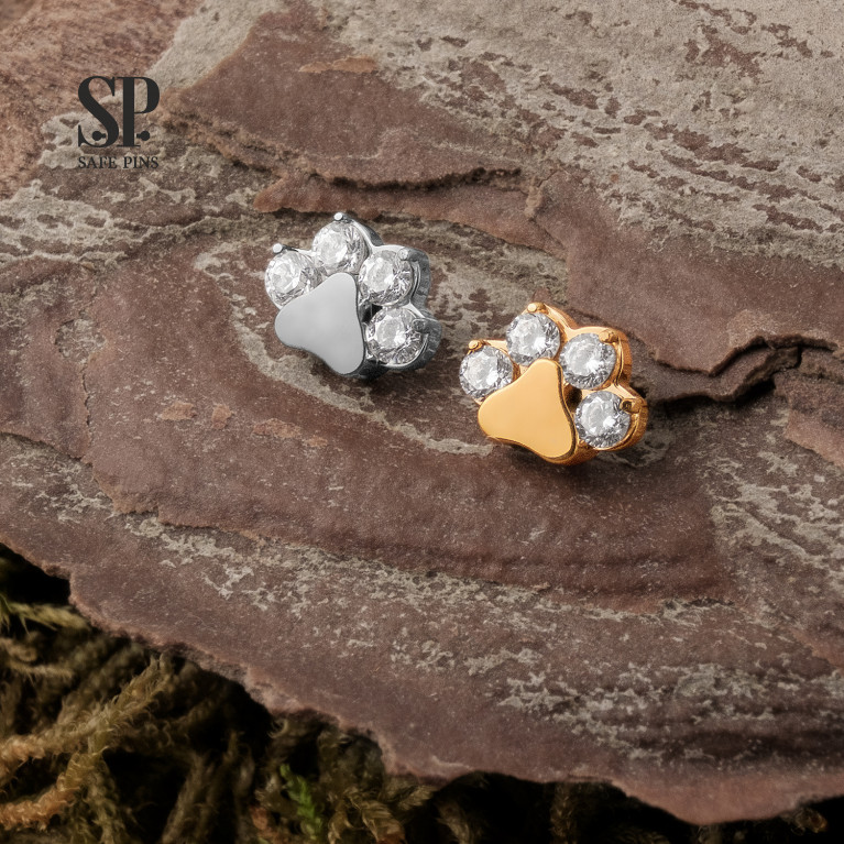 Internal Paw Top with Clear CZ