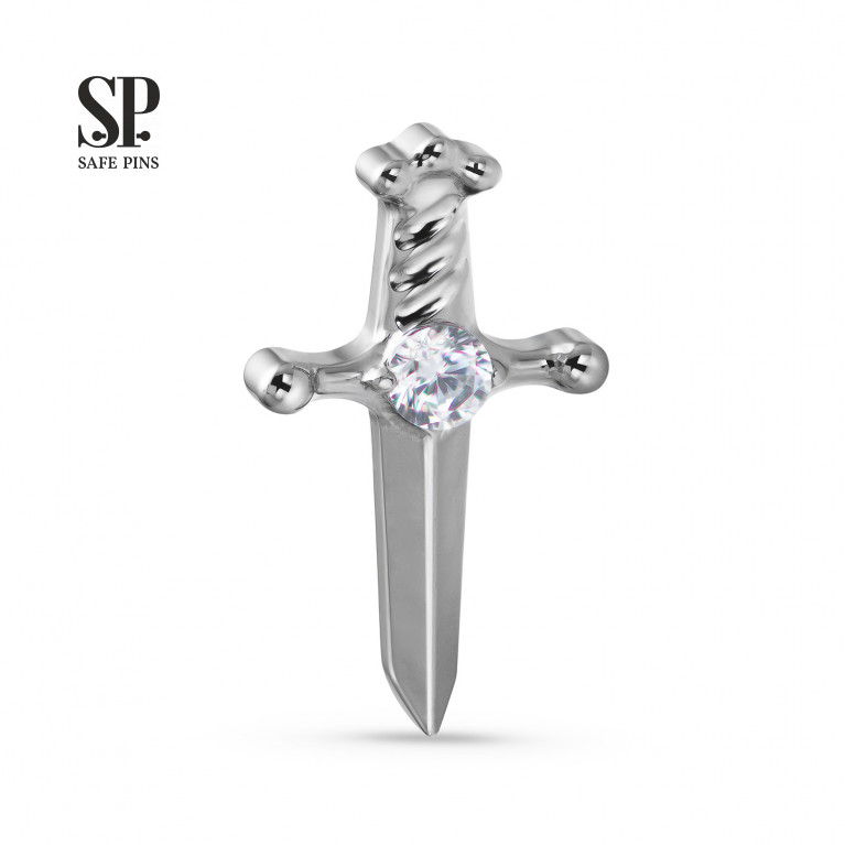 Internal Dagger Top with Clear CZ